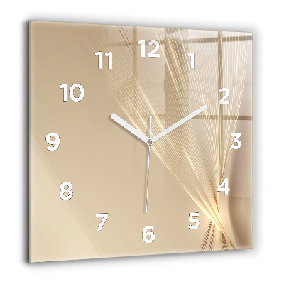 Horloge murale carrée 60x60 cm Lumière abstraite