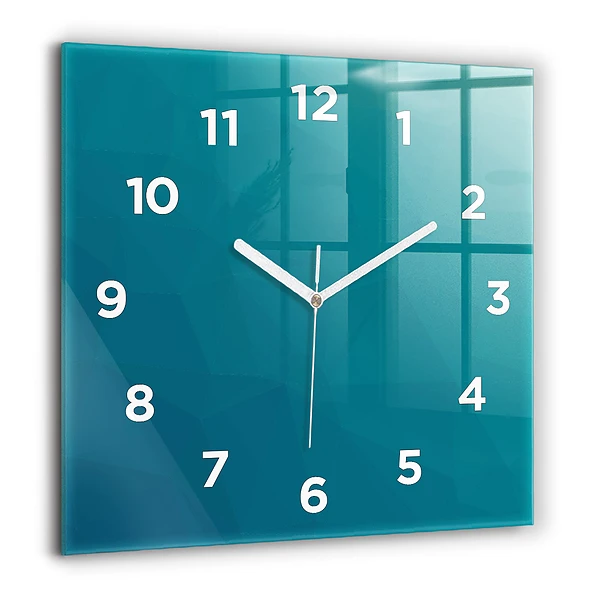Horloge carrée en verre 60x60 cm Abstraction marine