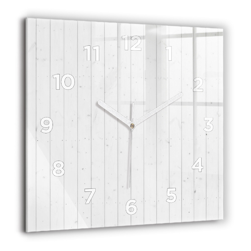 Horloge murale carrée 60x60 cm Motif de panneaux en bois