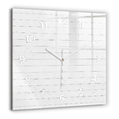 Pendule carrée en verre 60x60 cm Panneaux en bois