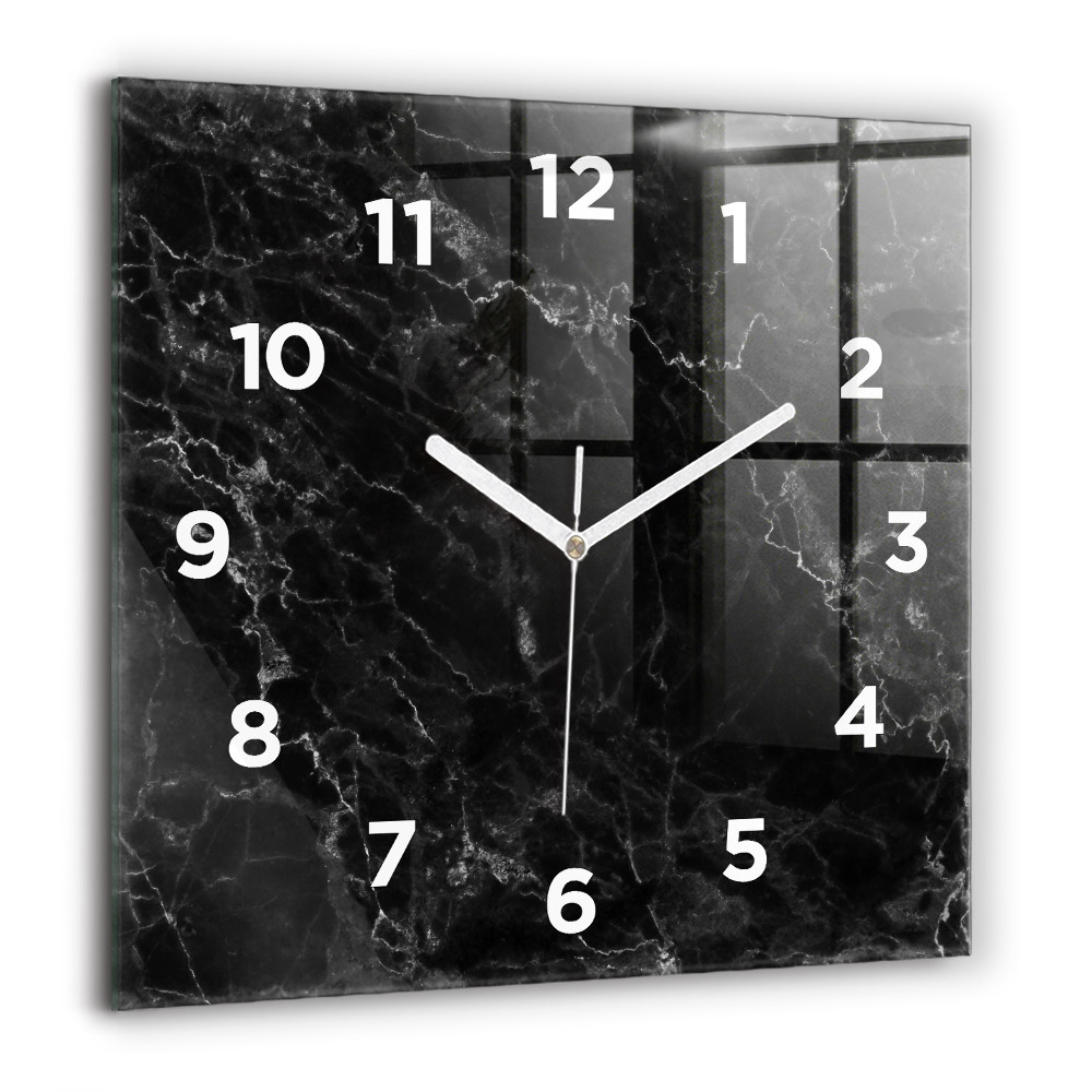 Horloge murale carrée 60x60 cm Marbre foncé