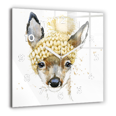 Horloge murale carrée 60x60 cm Cerf