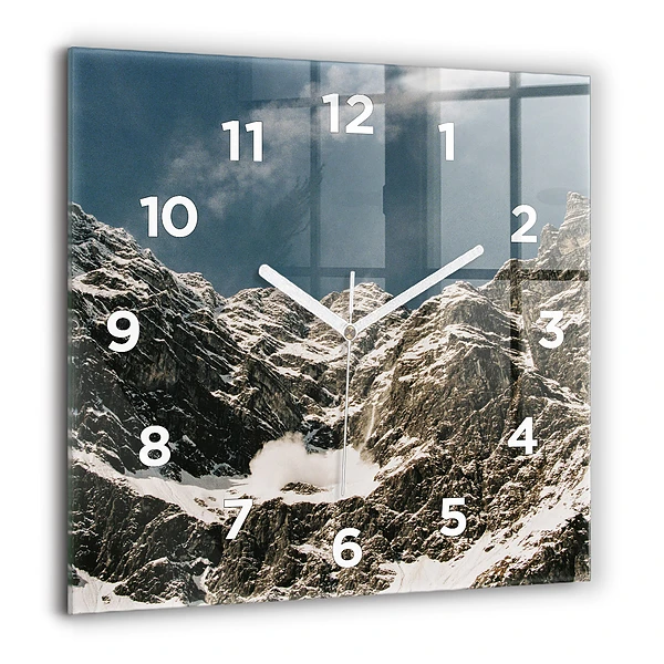 Pendule carrée en verre 60x60 cm Monts Watzmann