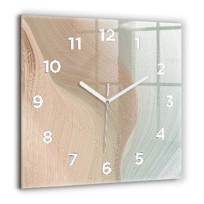 Horloge murale carrée 60x60 cm Vague abstraite