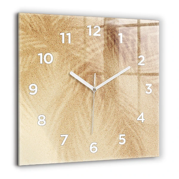 Pendule carrée en verre 60x60 cm Abstraction or