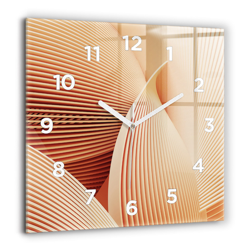Horloge murale carrée 60x60 cm Motif abstrait de vagues