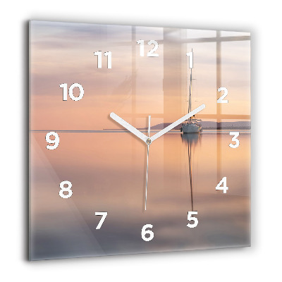 Pendule carrée en verre 60x60 cm Lac Balaton USA