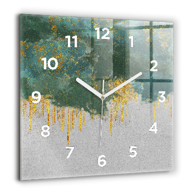 Pendule carrée en verre 60x60 cm Motif décoratif