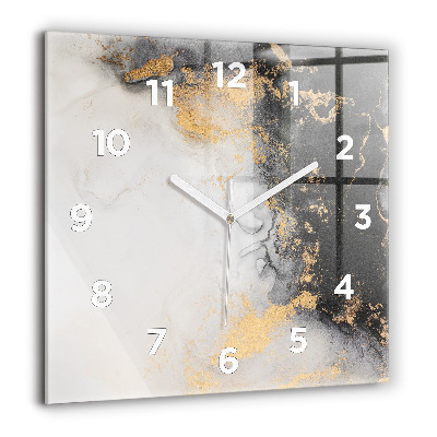 Horloge murale carrée 60x60 cm Marbre artistique