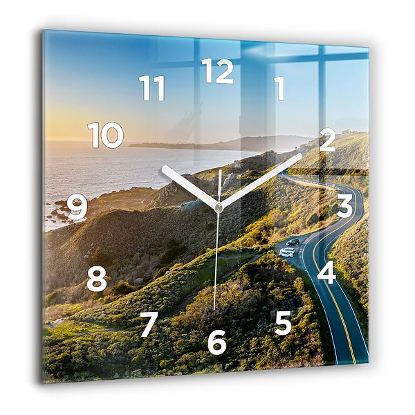 Horloge murale carrée 60x60 cm Route de San Francisco