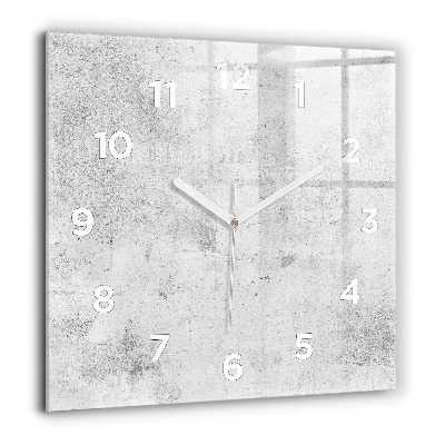 Horloge murale carrée 60x60 cm Mur en béton