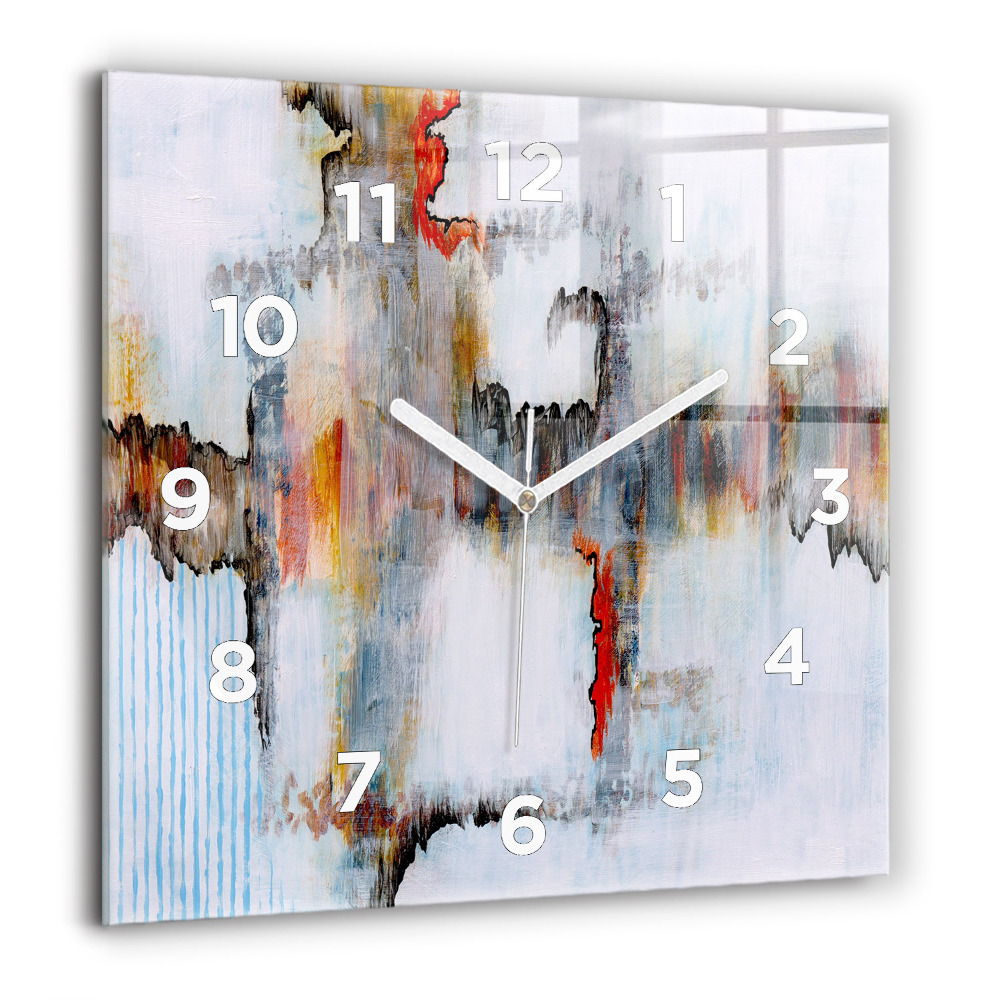 Pendule carrée en verre 60x60 cm Abstraction
