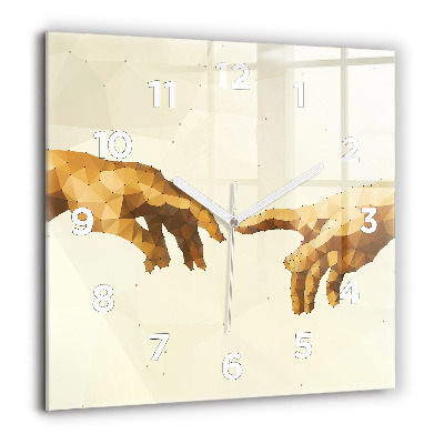Horloge carrée en verre 60x60 cm Création d'Adam