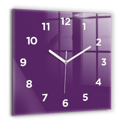 Horloge murale carrée 60x60 cm Couleur violet