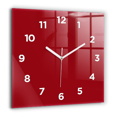 Horloge murale carrée 60x60 cm Rouge