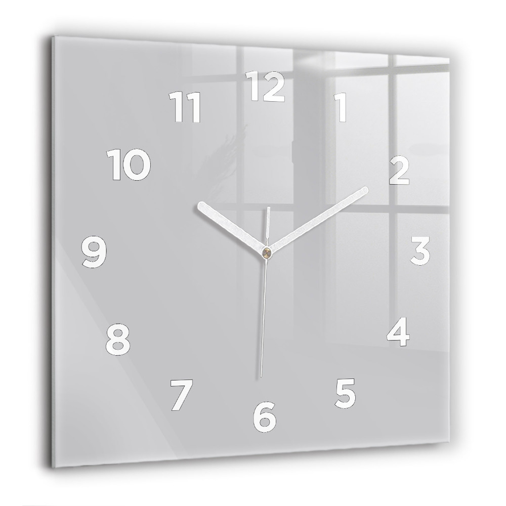 Horloge murale carrée 60x60 cm Gris clair
