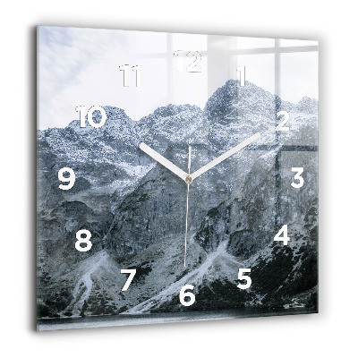 Horloge carrée en verre 60x60 cm Morskie Oko dans les Tatras