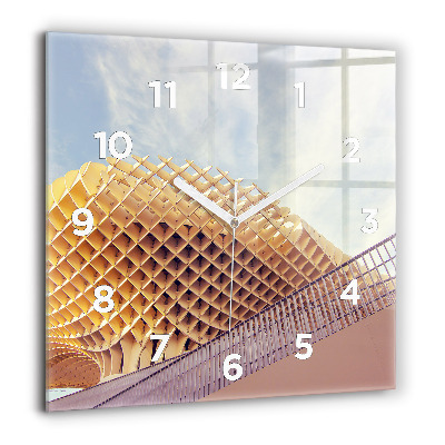 Horloge carrée en verre 60x60 cm Point de vue à Séville