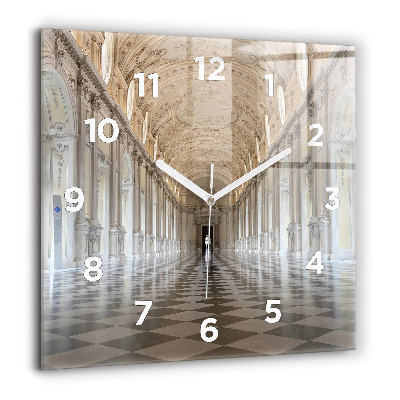 Horloge carrée en verre 60x60 cm Musée de La Veneria Reale