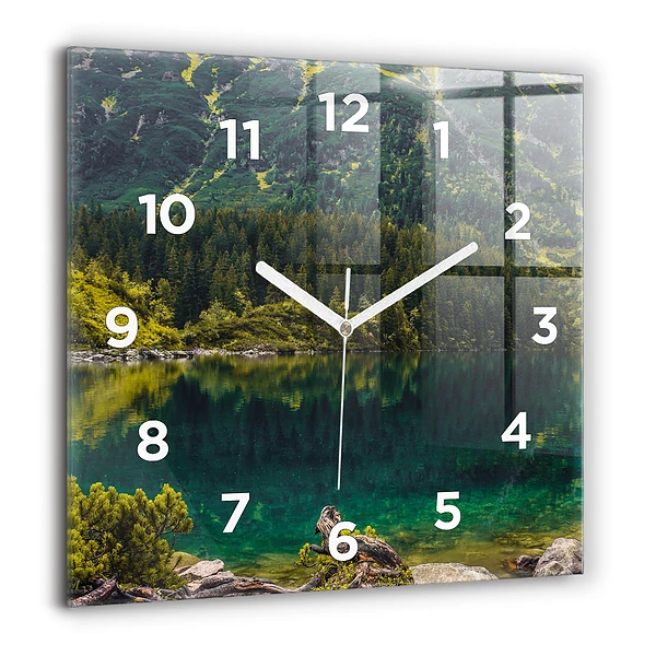 Pendule carrée en verre 60x60 cm Morskie Oko dans les Tatras