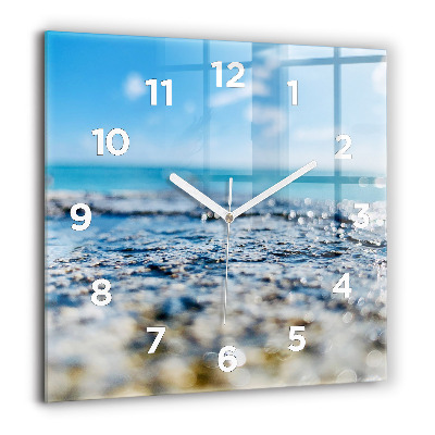 Horloge murale carrée 60x60 cm Photographie de l'eau