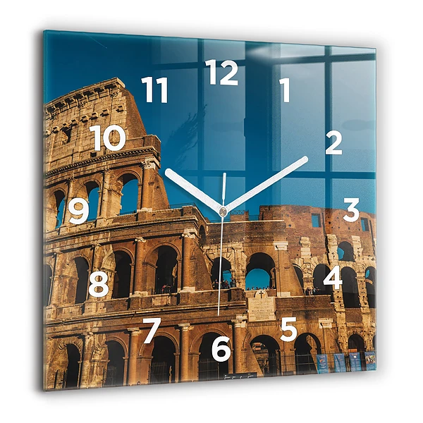 Horloge murale carrée 60x60 cm Colisée en Italie
