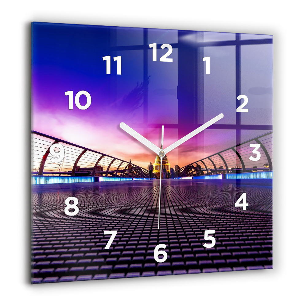 Horloge carrée en verre 60x60 cm Cathédrale Saint-Paul