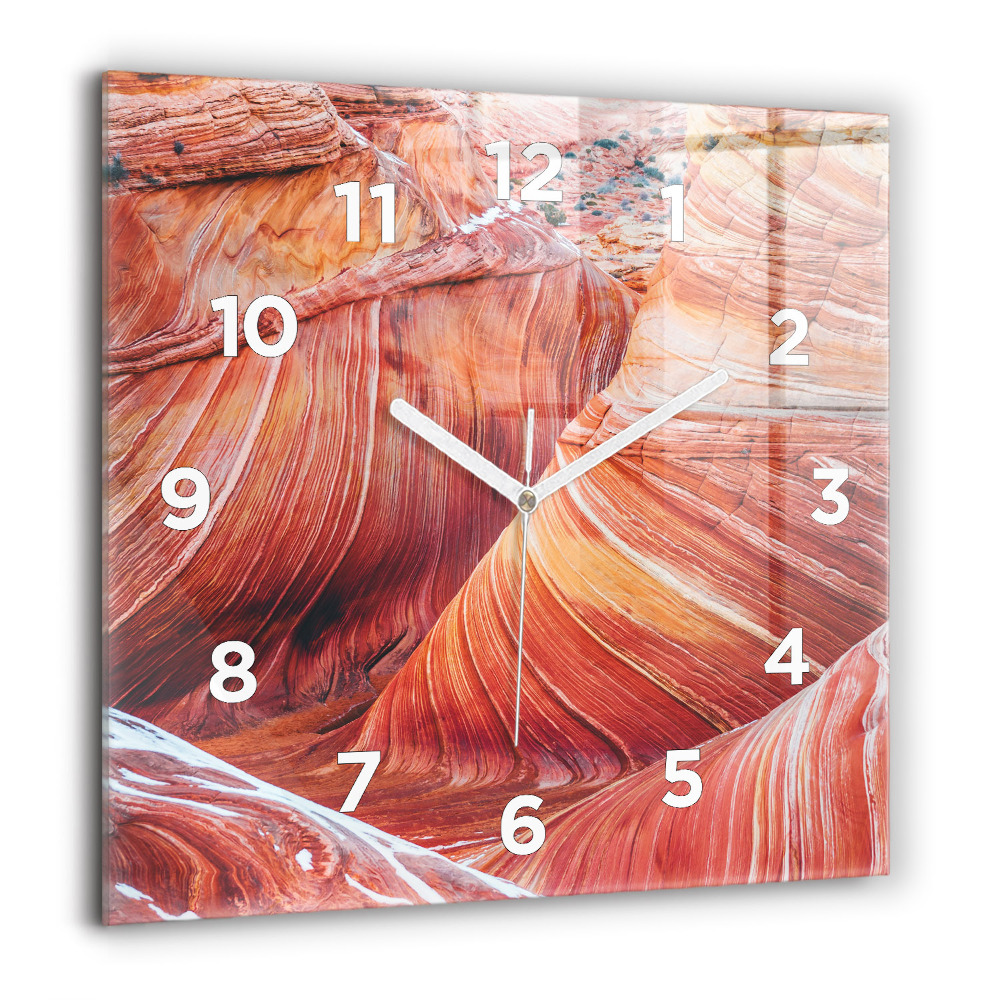 Pendule carrée en verre 60x60 cm Grand Canyon pittoresque