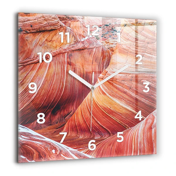 Pendule carrée en verre 60x60 cm Grand Canyon pittoresque
