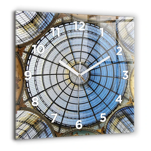 Horloge murale carrée 60x60 cm Centre commercial de Milan