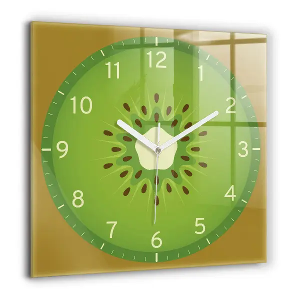 Horloge carrée en verre 60x60 cm Kiwi