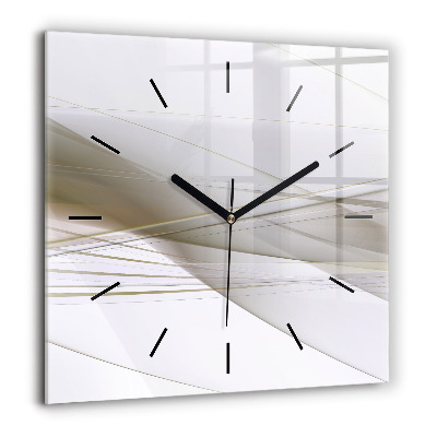 Horloge murale carrée 60x60 cm Abstraction lumineuse