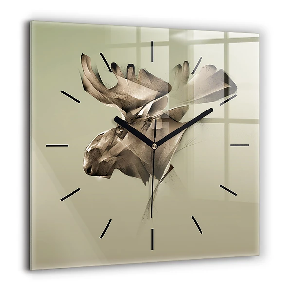 Pendule carrée en verre 60x60 cm Elan graphique