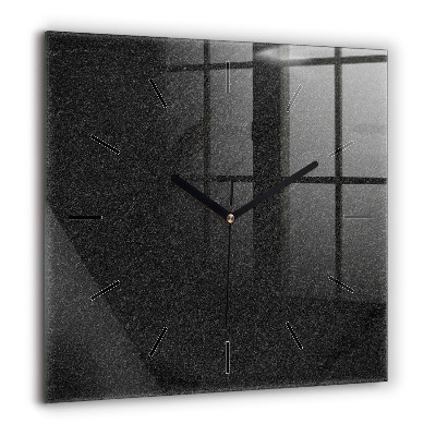 Horloge carrée en verre 60x60 cm Rocher sombre
