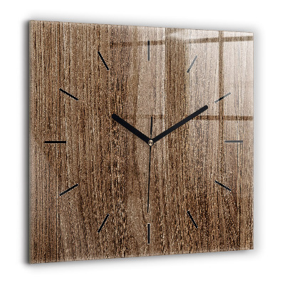 Horloge murale carrée 60x60 cm Bois foncé