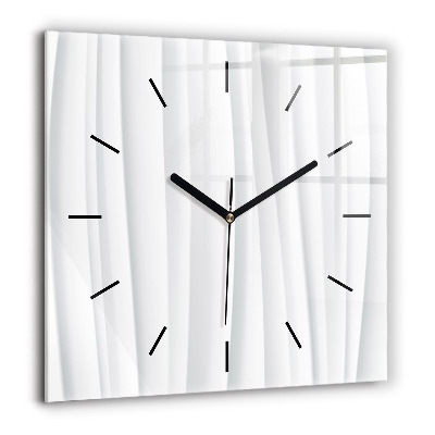 Pendule carrée en verre 60x60 cm Texture de vagues
