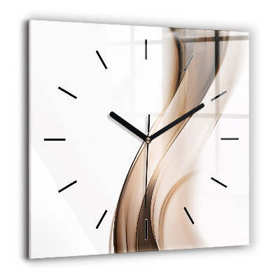 Horloge carrée en verre 60x60 cm Ligne abstraite