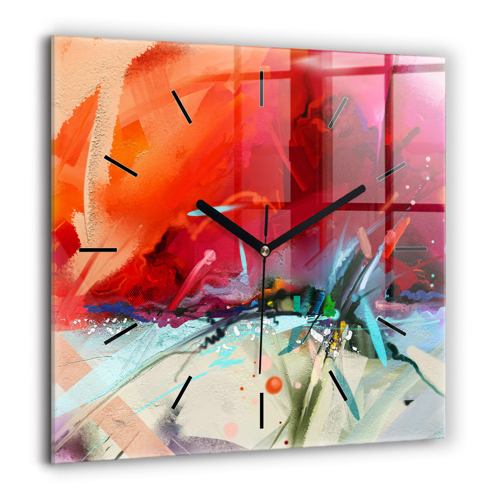 Horloge murale carrée 60x60 cm Rangées d'épices