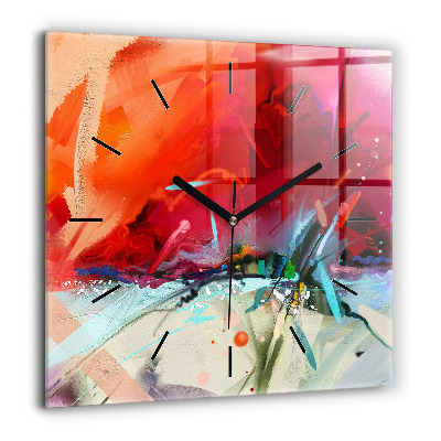 Horloge murale carrée 60x60 cm Rangées d'épices