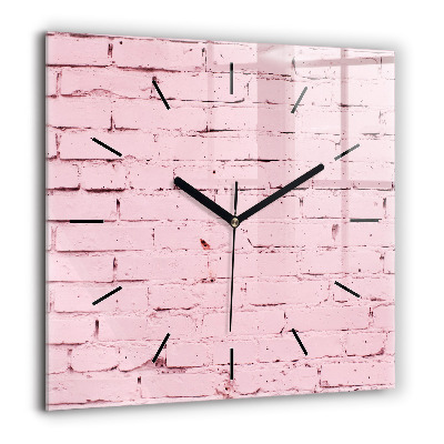 Horloge murale carrée 60x60 cm Mur de briques