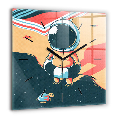 Horloge carrée en verre 60x60 cm Imagination d'un enfant