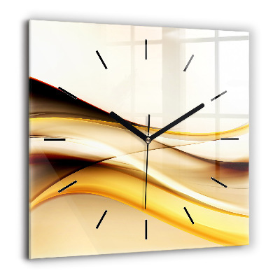 Horloge murale carrée 60x60 cm Abstraction des vagues