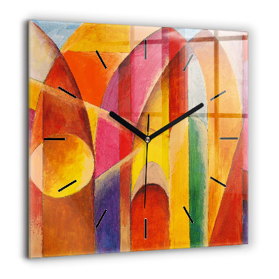 Horloge murale carrée 60x60 cm Décoration artistique Abstraction