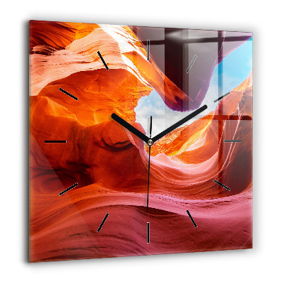 Horloge carrée en verre 60x60 cm Canyon