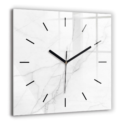 Horloge murale carrée 60x60 cm Marbre décoratif