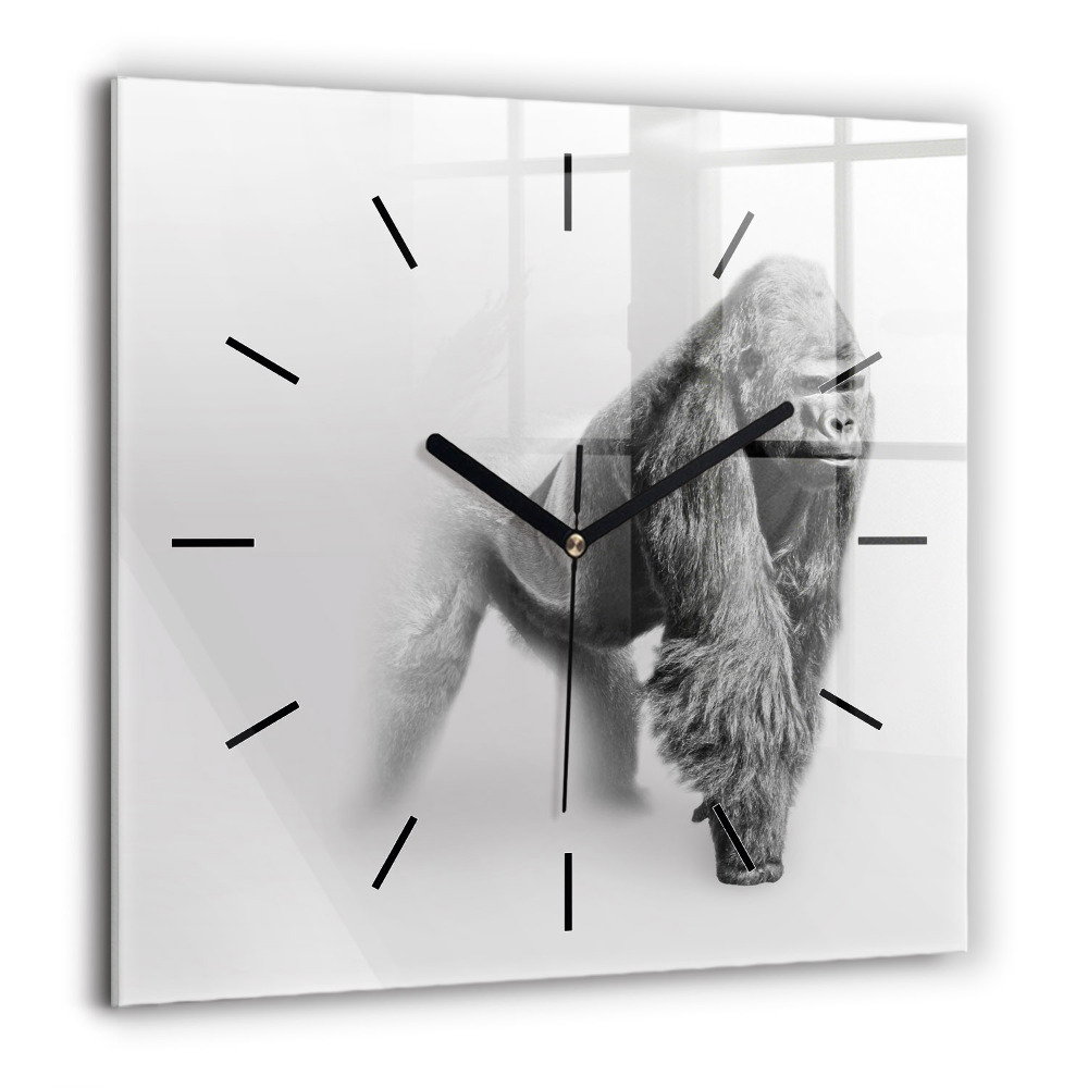 Pendule carrée en verre 60x60 cm Collection d'art animalier