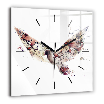 Horloge murale carrée 60x60 cm Vue abstraite
