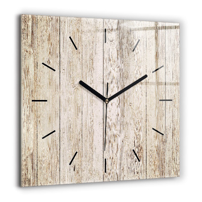 Horloge carrée en verre 60x60 cm Panneaux en bois