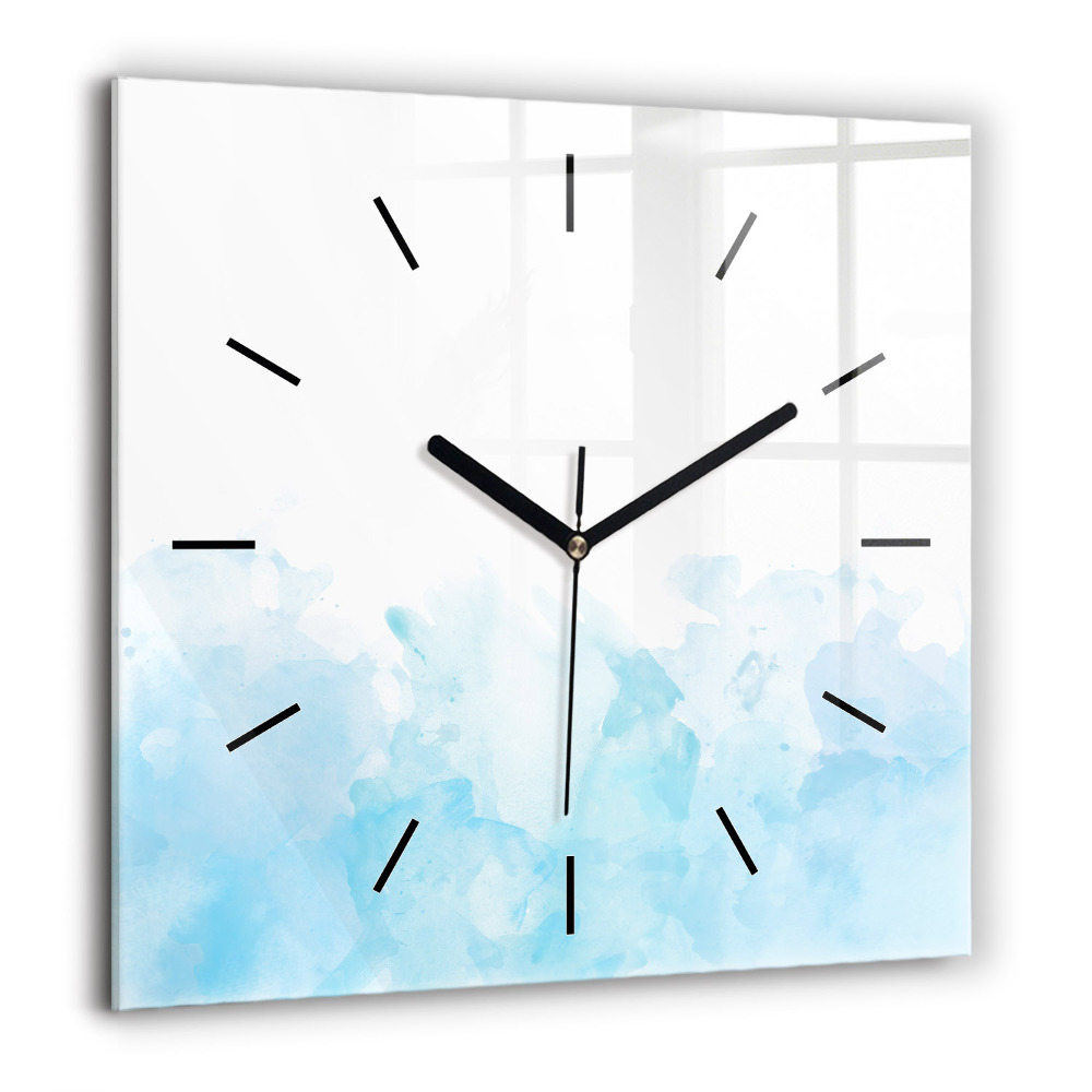 Horloge carrée en verre 60x60 cm Taches peintes