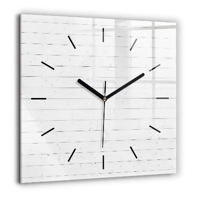 Pendule carrée en verre 60x60 cm Panneaux en bois